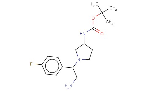 3-N-BOC-AMINO-1-[2-AMINO-1-(4-FLUORO-PHENYL)-ETHYL]-PYRROLIDINE